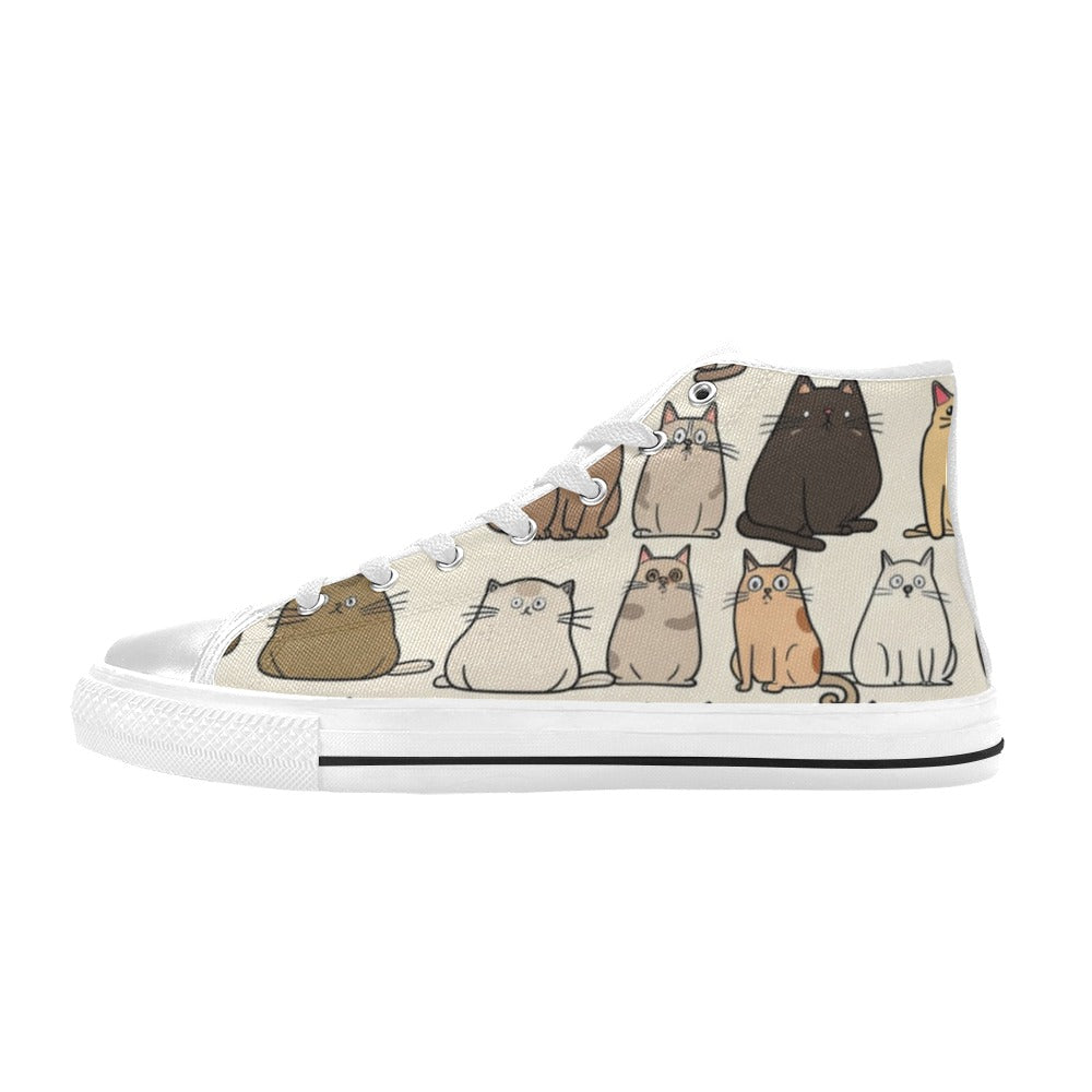 Lots Of Cats - Men's High Top Canvas Shoes