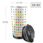 Stars - 20oz Mobile Tumbler with Lid (Black Lock) 20oz Travel Mug Printed Offshore