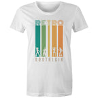 Retro Nostalgia - Womens T-shirt White Womens T-shirt Printed In Australia Retro