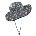 Video Game Wide Brim Bucket Hat Wide Brim Bucket Hat Games Printed Offshore Retro