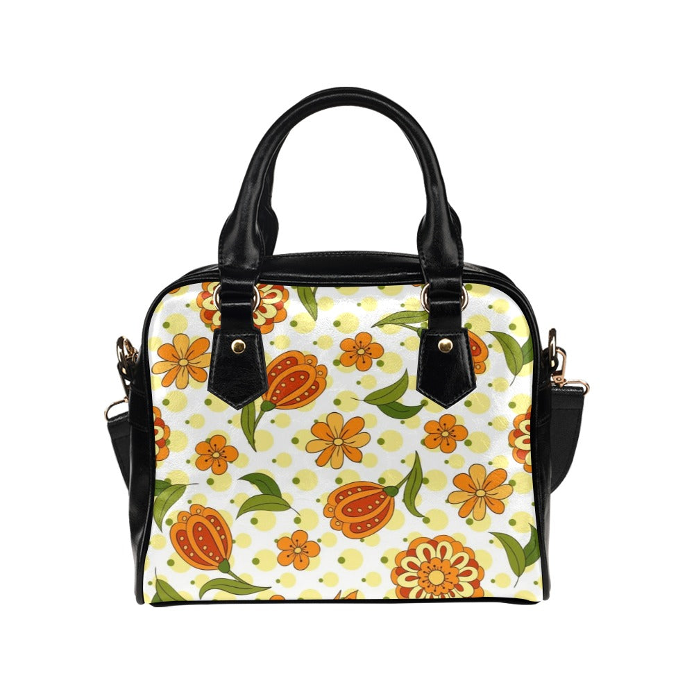 Graphic Floral Shoulder Handbag