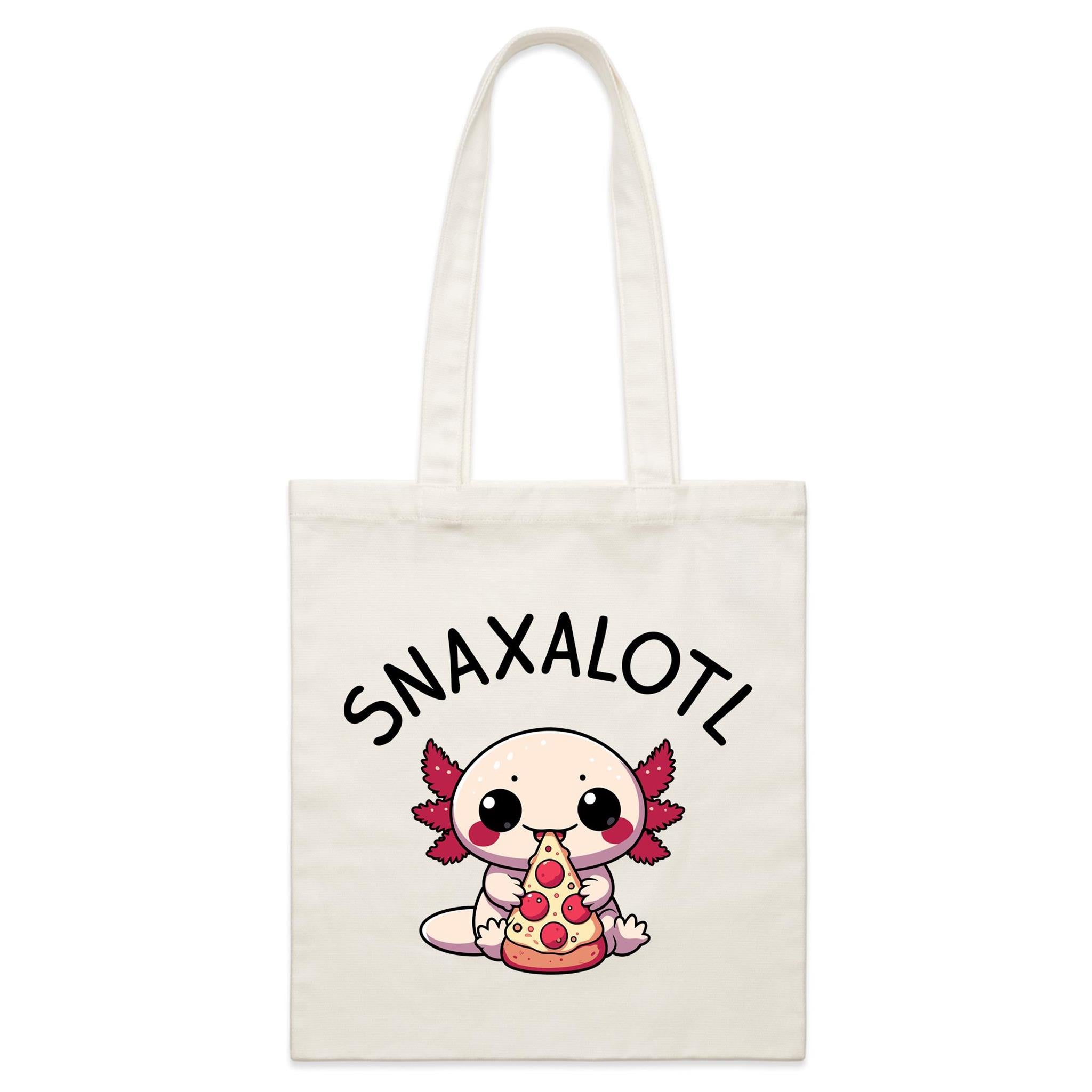 Snaxalotl, Axolotl Pizza - Parcel Canvas Tote Bag
