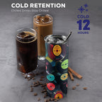 Retro Vinyl Records 2 - 20oz Tall Skinny Tumbler with Lid and Straw