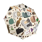 All The Coffee - Semi-Automatic Foldable Umbrella (Model U12) One Size Semi-Automatic Foldable Umbrella (U12)