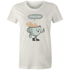 Coffee Time - Womens T-shirt Natural Womens T-shirt Coffee Printed In Australia