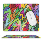 Bright Abstract Leather Mouse Pad white One size Leather Mouse Pad Printed Offshore