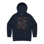 No Inspirational Quotes, Just Coffee - Womens Hoodie Navy Womens Hoodie Coffee Printed In Australia
