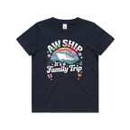 Aw Ship, It's A Family Trip Kids Cruise T-shirt Navy Kids Cruise T-shirt Cruise Printed In Australia