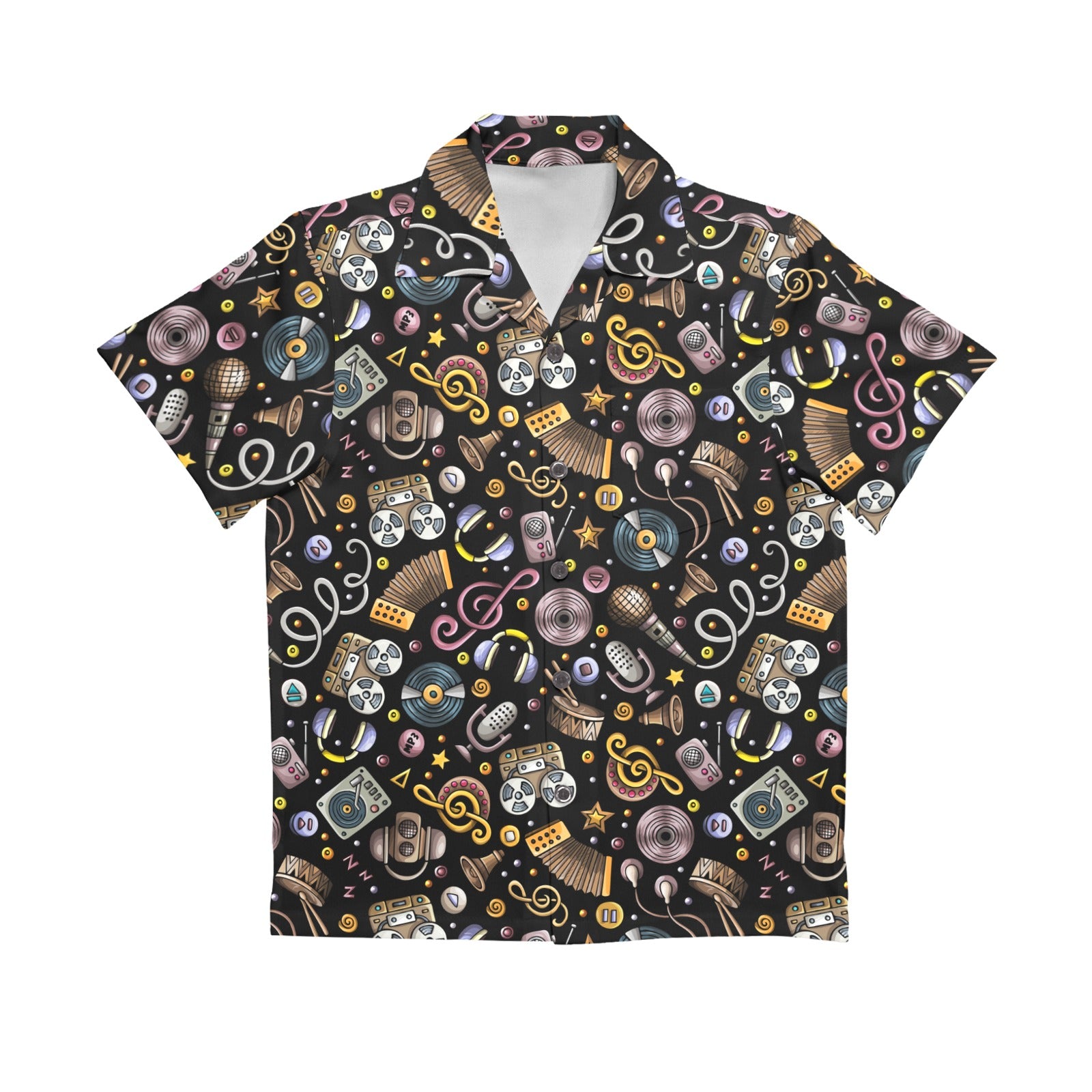 Retro Music Mix - Senior Kids Hawaiian Shirt