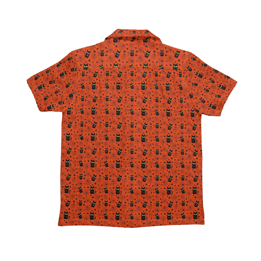 Halloween Black Cats Senior Kids Hawaiian Shirt