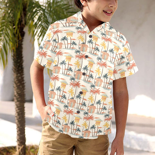 Beach Shack Junior Kids Hawaiian Shirt Junior Kids Hawaiian Shirt 2-7 Printed Offshore Surf