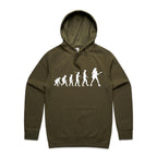 Guitarist Evolution - Mens Hoodie Army Mens Hoodie Music Printed In Australia