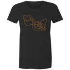 Barista Pouring Coffee - Womens T-shirt Black Womens T-shirt Coffee Printed In Australia