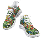 Tropical Comic Book Style Women's Twisted Sole Sneakers