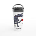 Personalised Wake Up, Coffee Rabbit White 15oz Stainless Steel Travel Mug Default Title Personalised Travel Mug animal Coffee Customise Globally Fulfilled Personalise