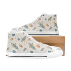 Rockets Men's High Top Canvas Shoes Men's Classic High Top Canvas Shoes Printed Offshore Space