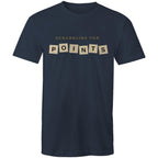 Scrabbling For Points - Mens T-Shirt Navy Mens T-shirt Games Printed In Australia