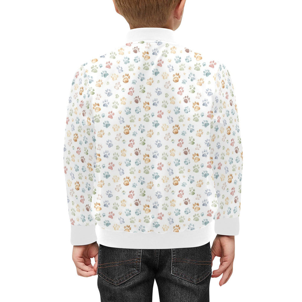 Paw Print Kids Bomber Jacket