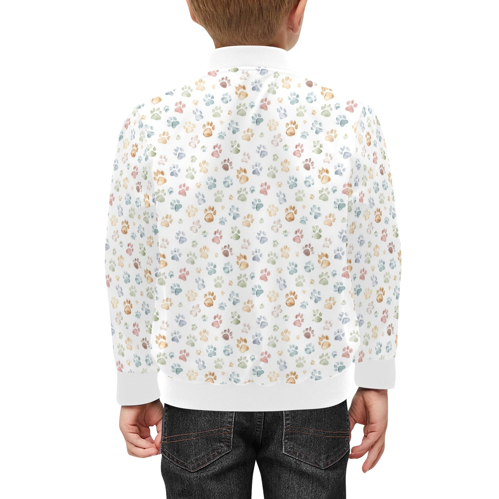 Paw Print Kids Bomber Jacket