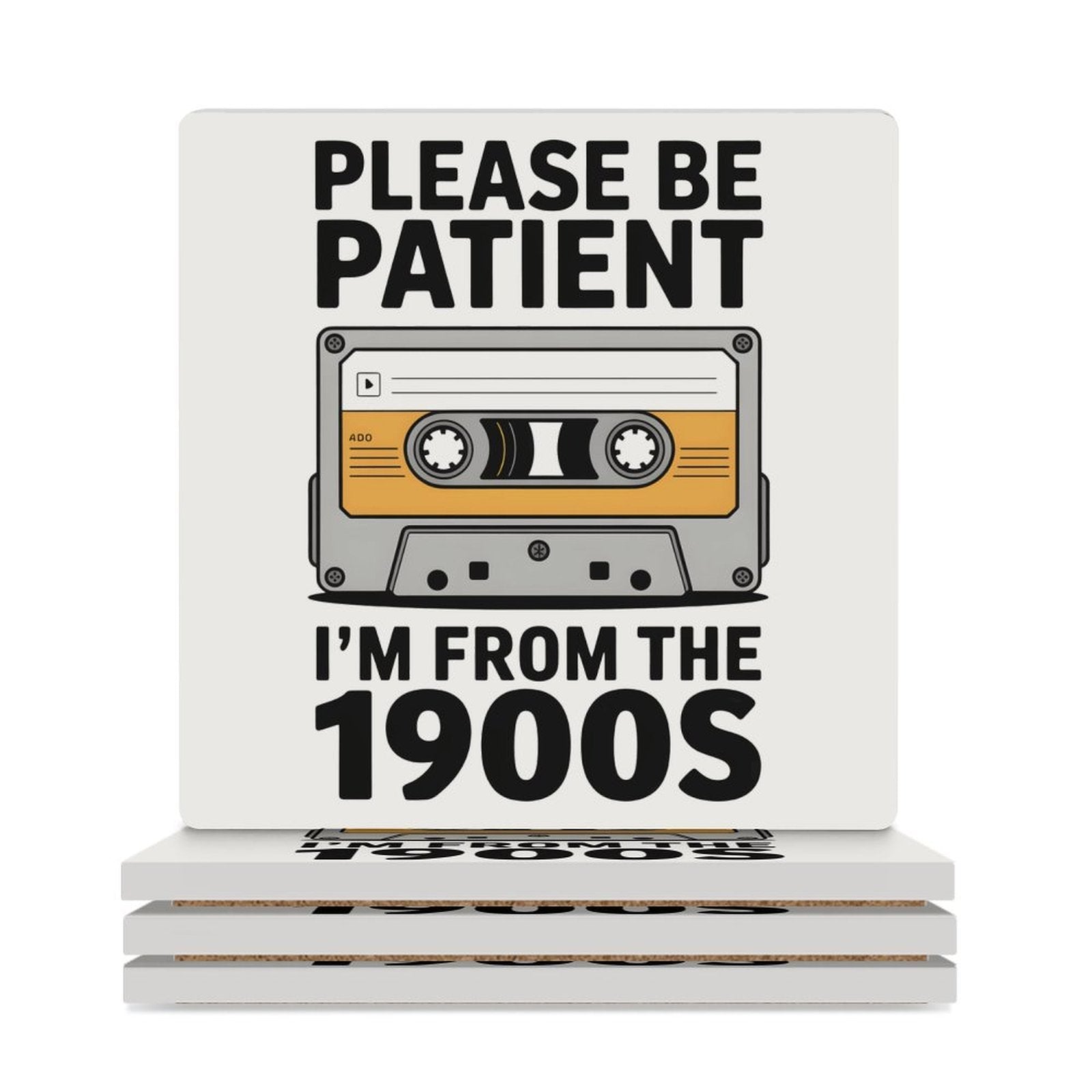 Please Be Patient Ceramic Coasters white Ceramic Coasters Music Printed Offshore