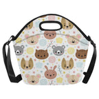 Baby Animals Neoprene Lunch Bag/Large (Model 1669) Neoprene Lunch Bag animal Printed Offshore