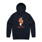 Beefcake, Gym Bull - Mens Hoodie Navy Mens Hoodie animal Fitness Printed In Australia
