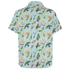 Parrots Women's Short-Sleeve Button Up Shirt Women's Short-Sleeve Button Up Shirt animal Birds Printed Offshore