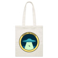 Sorry I'm Taken, Alien Abduction Parcel Canvas Tote Bag Default Title Small Tote Bag Printed In Australia Sci Fi