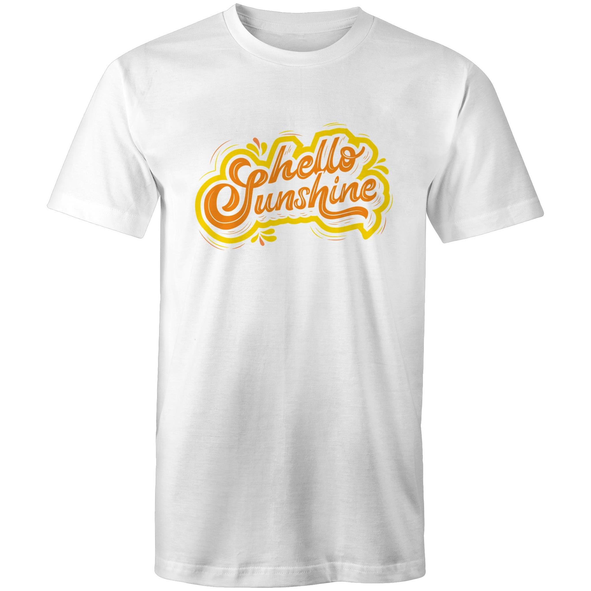 Hello Sunshine - Mens T-Shirt White Mens T-shirt Printed In Australia Summer
