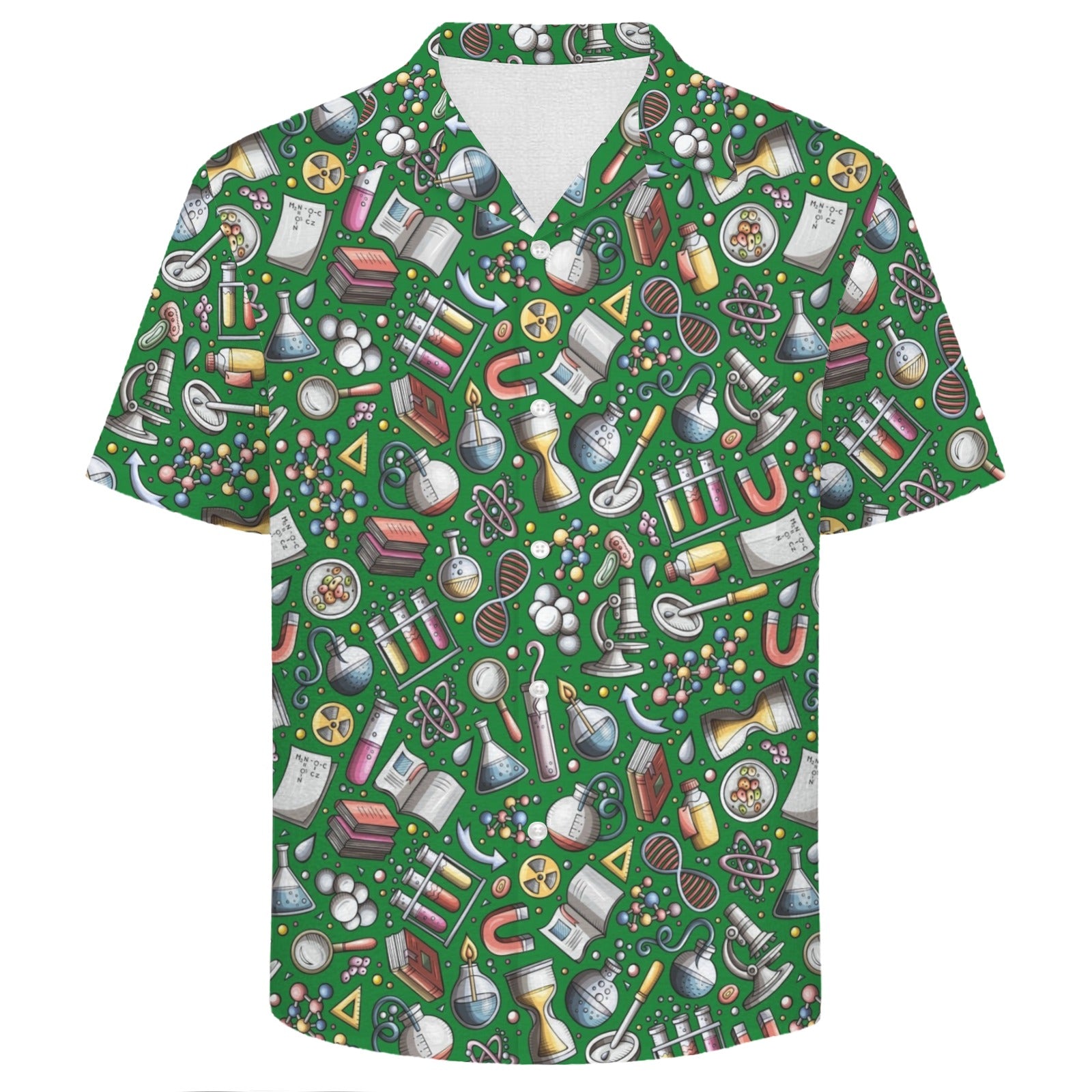 Science Love Men's Crinkle Hawaiian Shirt
