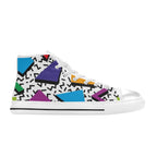 80's Abstract - Men's High Top Canvas Shoes Men's Classic High Top Canvas Shoes Printed Offshore Retro