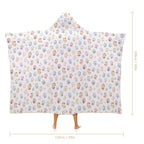 Paw Prints Kids Hooded Blanket 100cm x 130cm
