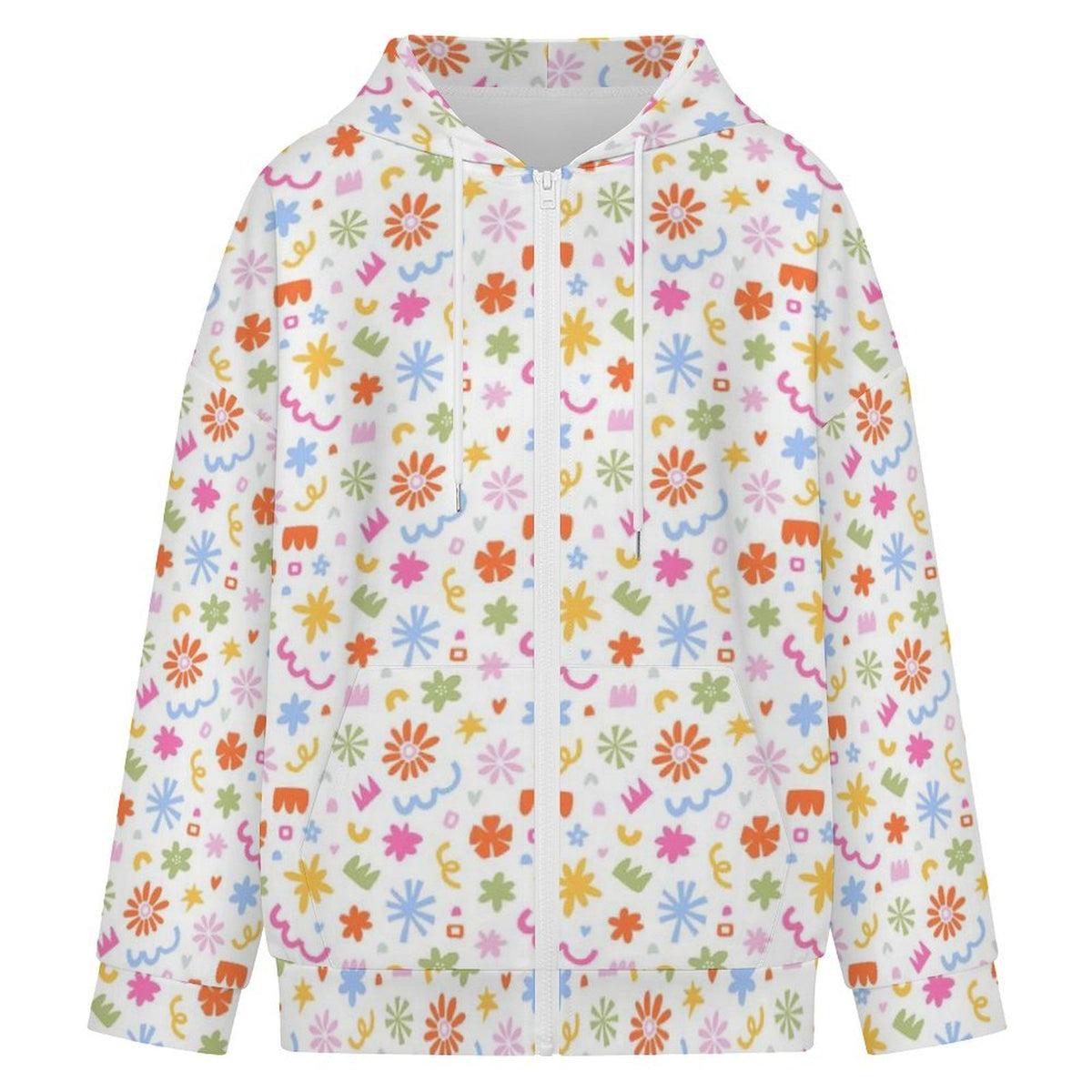Abstract Colourful Shapes Women's Full-Zip Hoodie