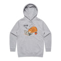 Cat Laptop, I'm OK - Womens Hoodie Grey Marle Womens Hoodie animal Printed In Australia Tech