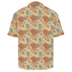 Vintage Retro Floral Men's Crinkle Hawaiian Shirt