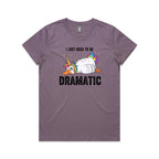 Dramatic Unicorn Goose Women's AS Colour T-shirt Mauve Womens T-shirt animal Printed In Australia
