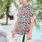 Graphic 80's Senior Kids Hawaiian Shirt