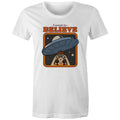 I Want To Believe, UFO - Womens T-shirt White Womens T-shirt Printed In Australia Sci Fi
