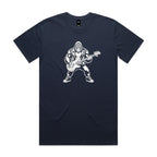 Gorilla Bass Player Men's AS Colour T-shirt Midnight Blue Mens T-shirt animal Music Printed In Australia