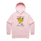 Pineapple Pizza - Womens Hoodie Pink Womens Hoodie Food Printed In Australia