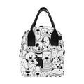 Black And White Dogs - Zipper Lunch Bag One Size Zipper Lunch Bag Printed Offshore