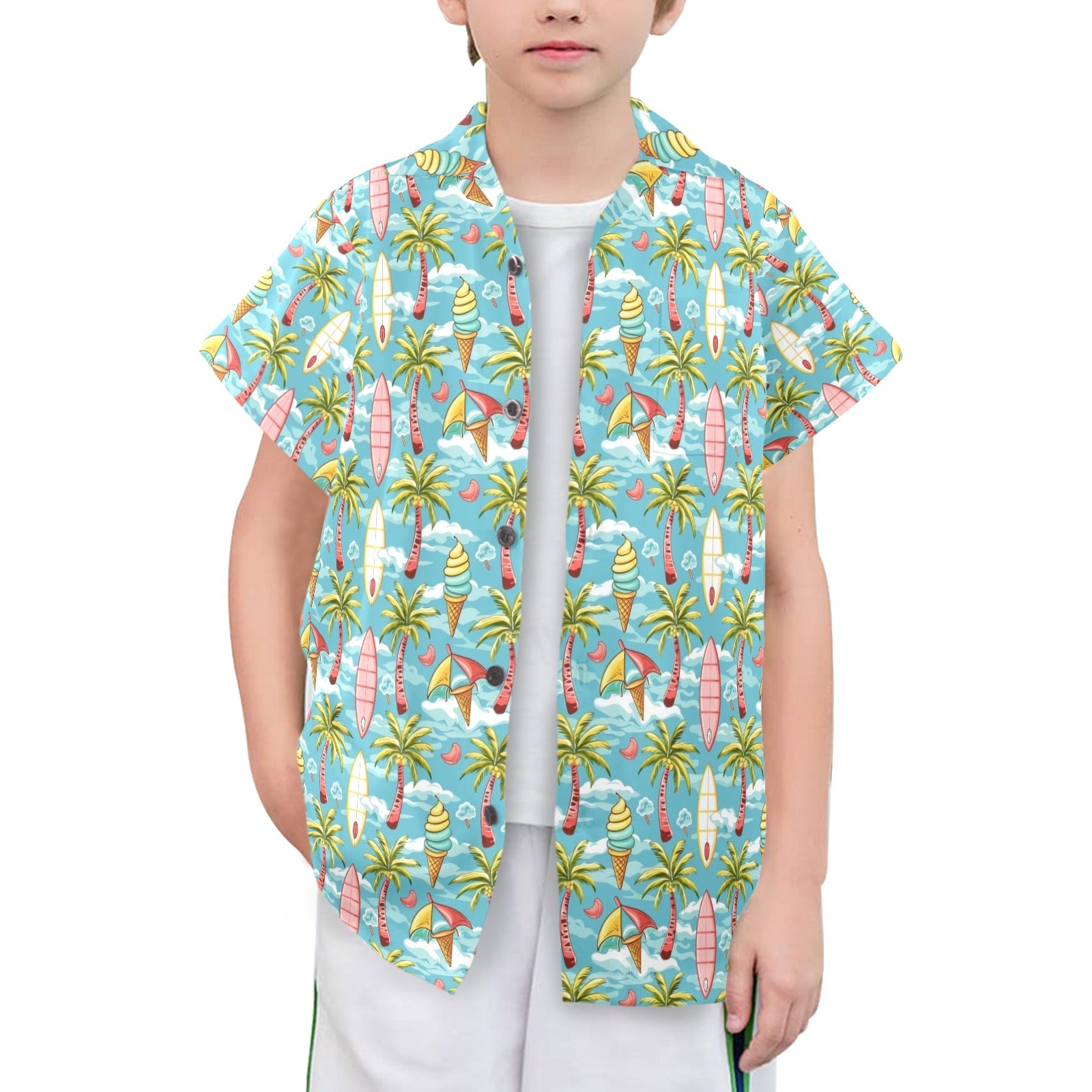 Summer Surf Senior Kids Hawaiian Shirt