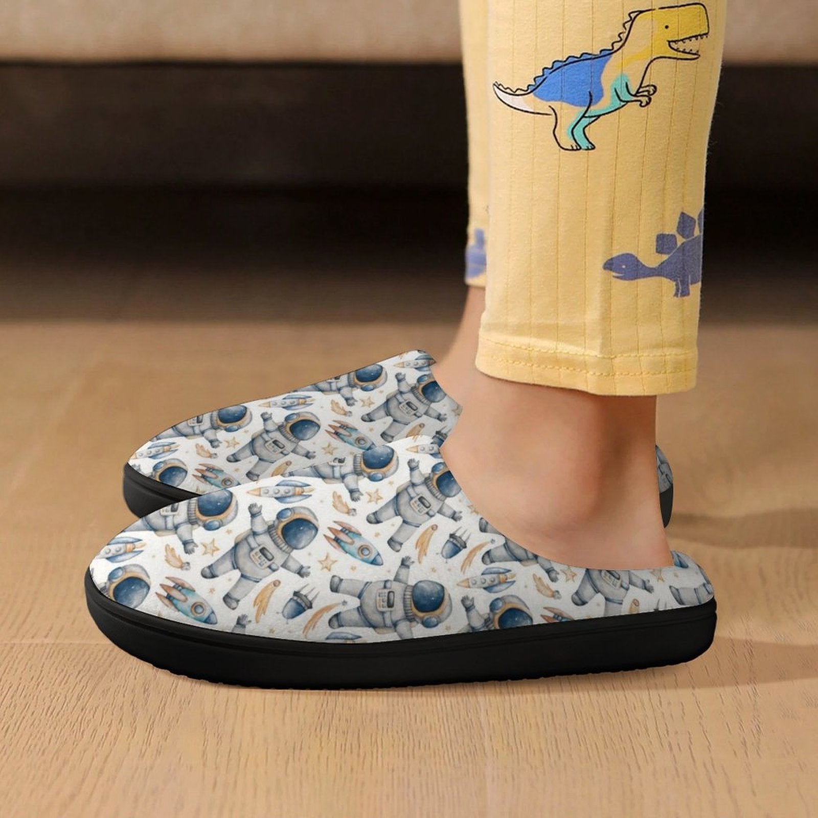 Astronauts Kids Cotton Slippers Kids Cotton Slippers Printed Offshore Space