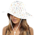 Paw Print Wide Brim Bucket Hat Wide Brim Bucket Hat animal Printed Offshore