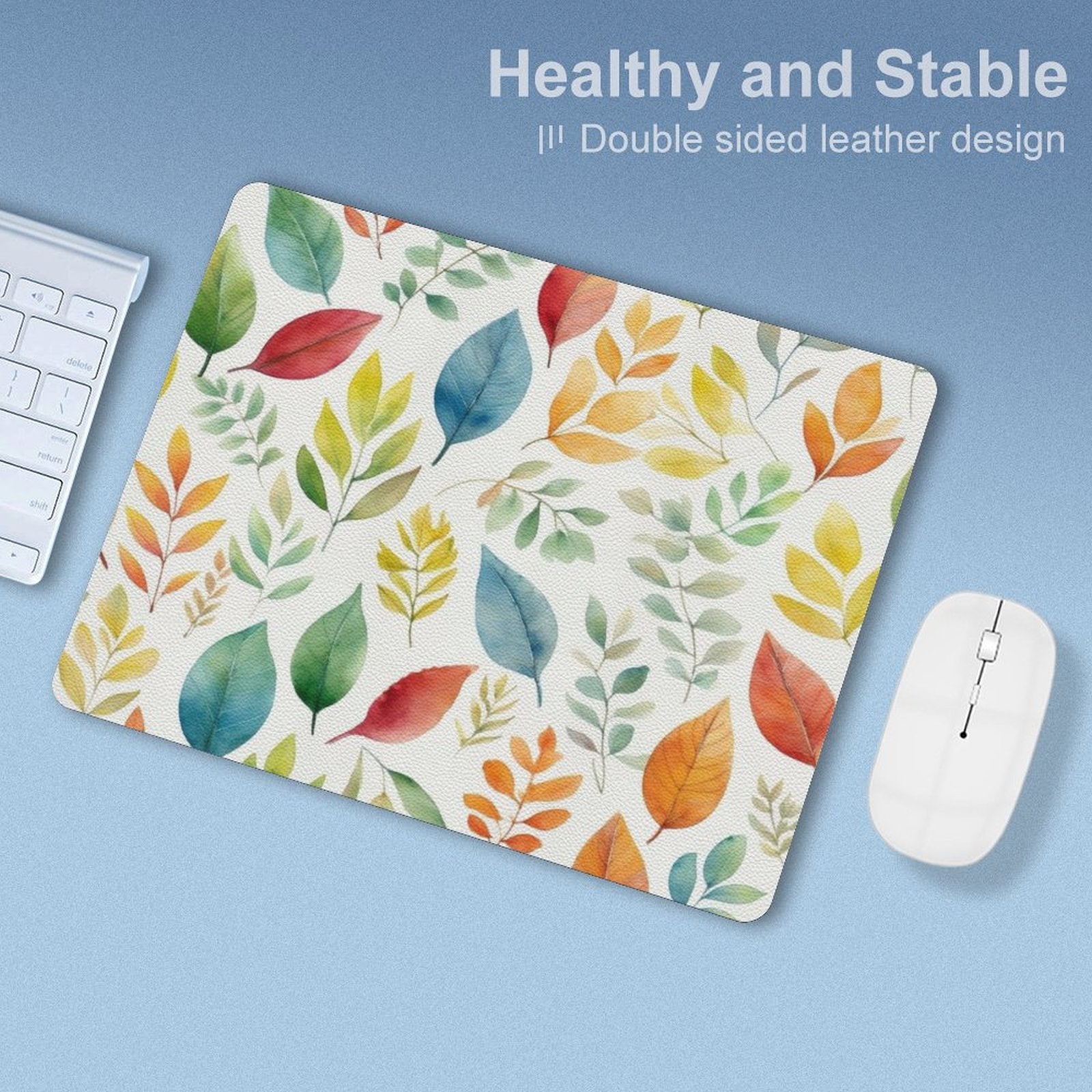 Autumn Leaves - Leather Mouse Pad Leather Mouse Pad Plants Printed Offshore