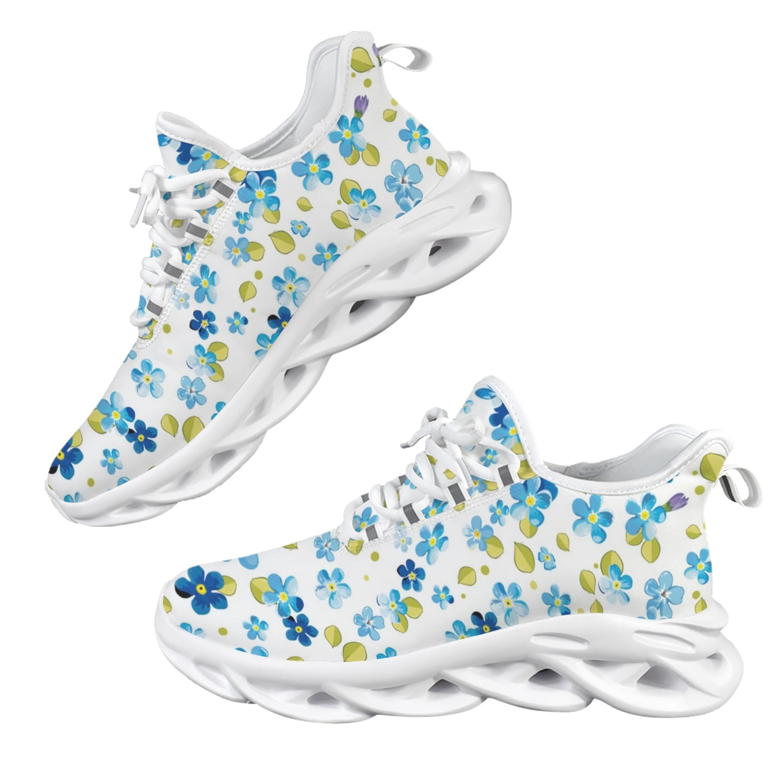 Watercolour Floral Women's Twisted Sole Sneakers