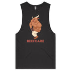 Beefcake - Tank Top Tee Coal Drop Arm Tank Top Fitness Printed In Australia