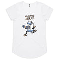 Life Is Short, Milk It Women's AS Colour Scoop Neck T-Shirt White Womens Scoop Neck T-shirt Fitness Printed In Australia