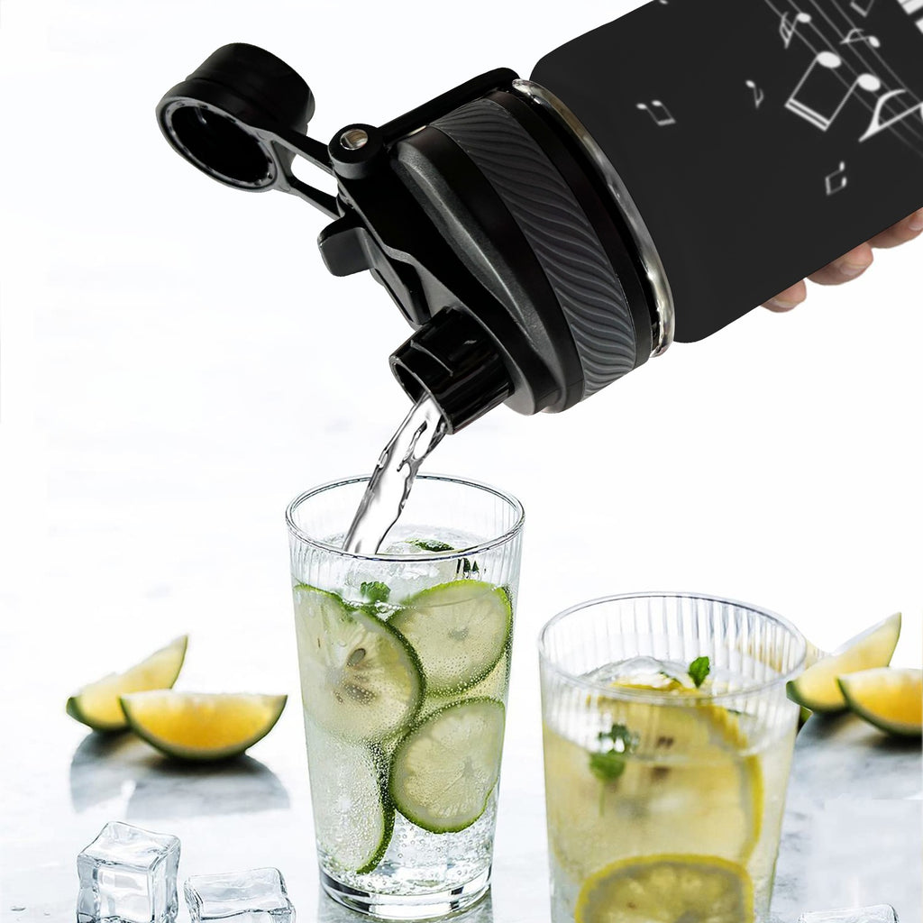 Piano Insulated Water Bottle with Dual-Use Lid (18oz) Insulated Water Bottle with Dual-Use Lid (18oz) Music Printed Offshore