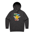 A Little Ray Of Sunshine - Womens Hoodie Coal Womens Hoodie Positivity Printed In Australia
